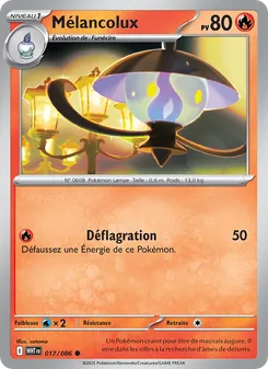 Carte Pokémon Mélancolux 017