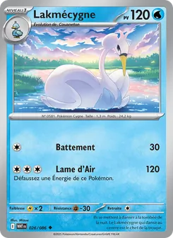 Carte Pokémon Lakmécygne 026