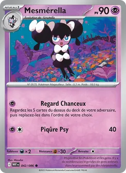 Carte Pokémon Mesmérella 042