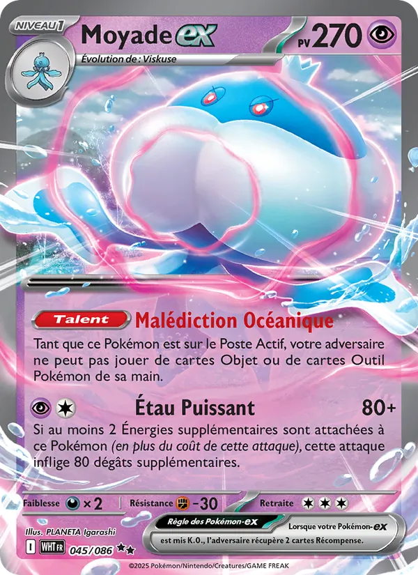Carte Pokémon Moyade-ex 045/86 de l'extension Flamme Blanche