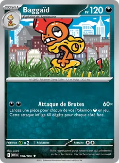 Carte Pokémon Baggaïd 058