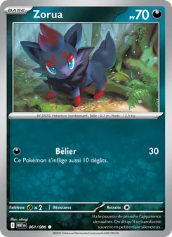 Carte Pokémon Zorua 061