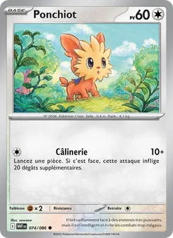 Carte Pokémon Ponchiot 074