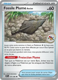Carte Pokémon Fossile Plume Ancien 079