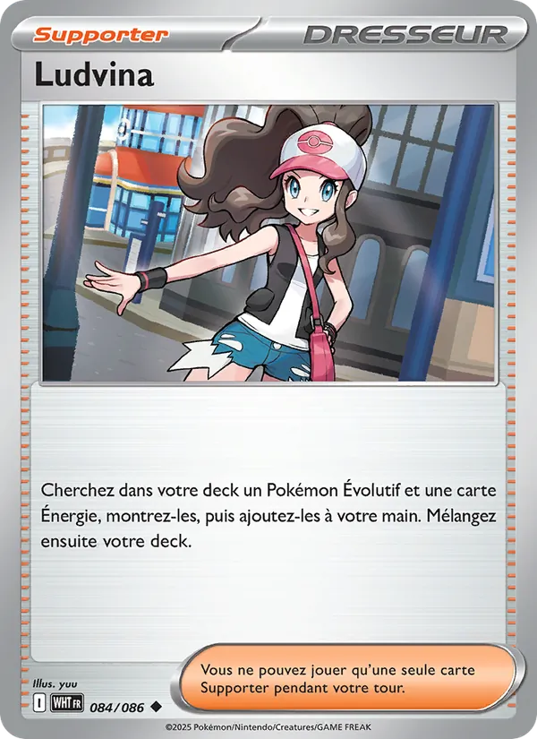 Carte Pokémon Ludvina 084/86 de l'extension Flamme Blanche