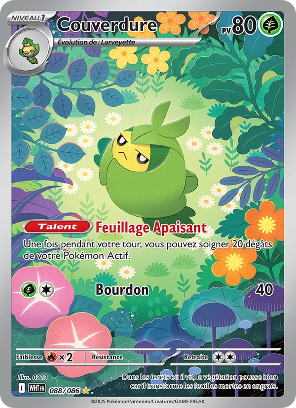 Carte Pokémon Couverdure 088/86 de l'extension Flamme Blanche