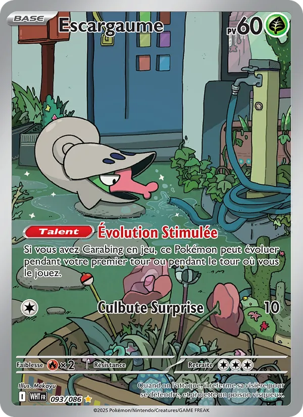 Carte Pokémon Escargaume 093/86 de l'extension Flamme Blanche