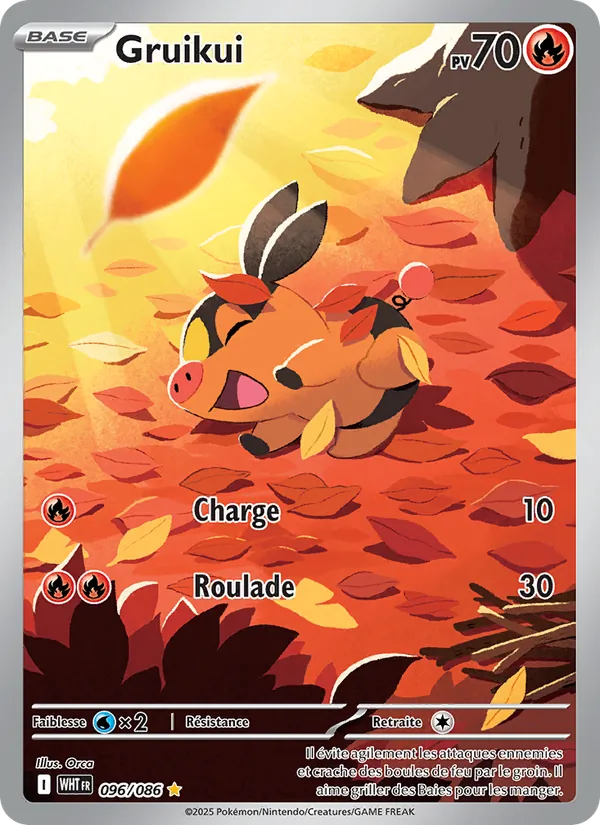 Carte Pokémon Gruikui 096/86 de l'extension Flamme Blanche