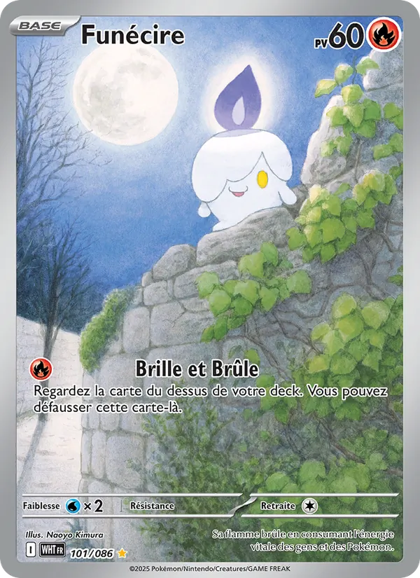 Carte Pokémon Funécire 101/86 de l'extension Flamme Blanche
