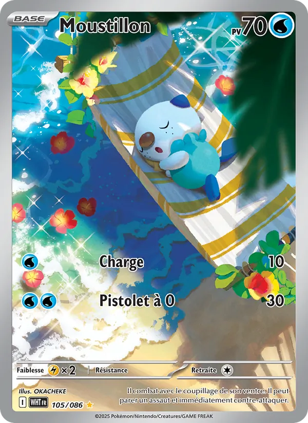 Carte Pokémon Moustillon 105/86 de l'extension Flamme Blanche