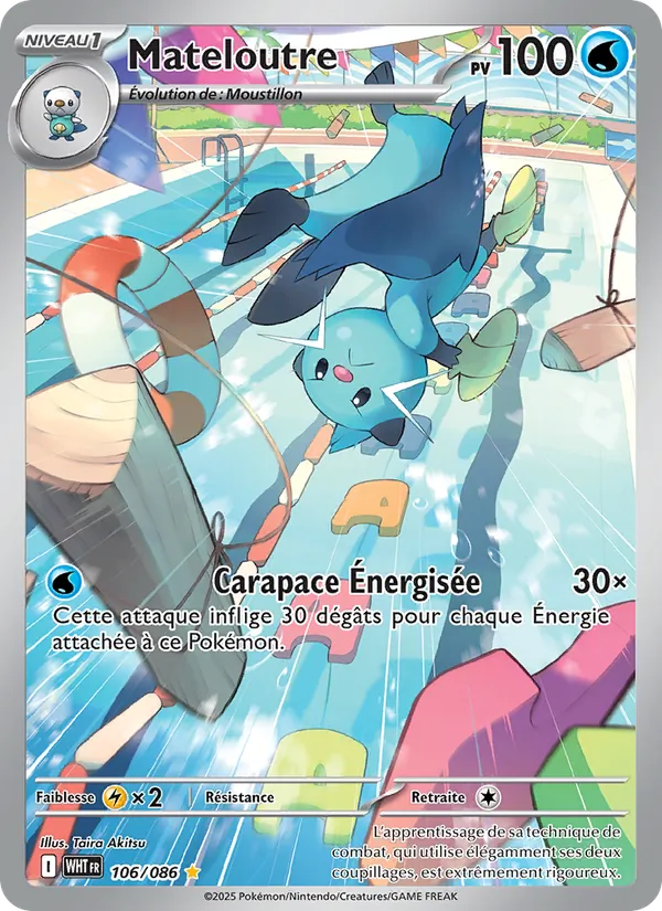 Carte Pokémon Mateloutre 106/86 de l'extension Flamme Blanche