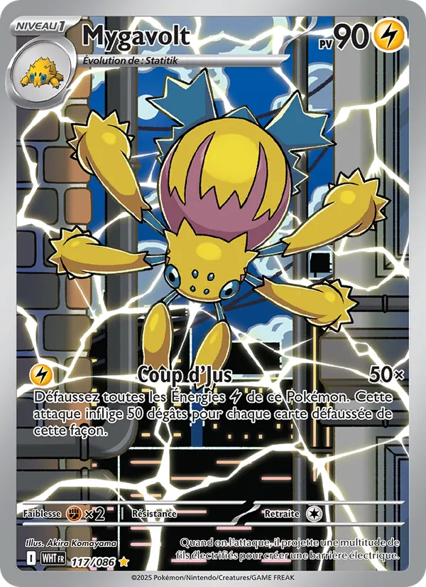 Carte Pokémon Mygavolt 117/86 de l'extension Flamme Blanche