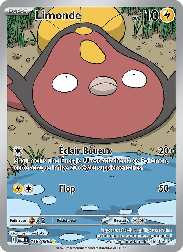 Carte Pokémon Limonde 118/86 de l'extension Flamme Blanche