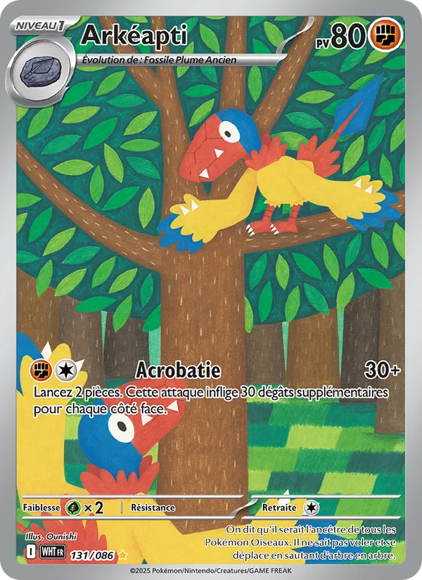 Carte Pokémon Arkéapti 131/86 de l'extension Flamme Blanche