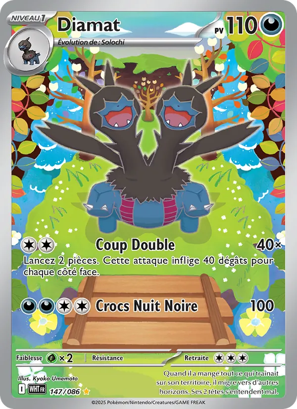 Carte Pokémon Diamat 147/86 de l'extension Flamme Blanche
