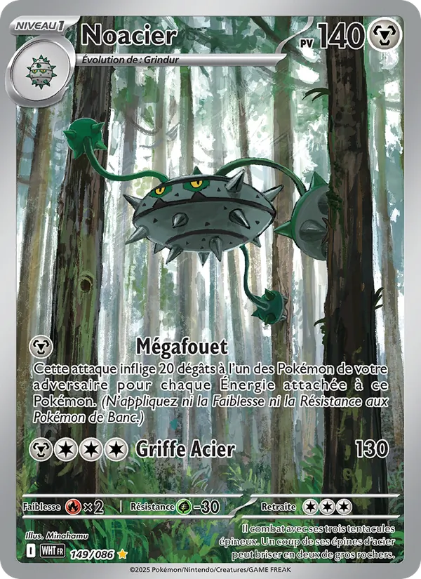Carte Pokémon Noacier 149/86 de l'extension Flamme Blanche