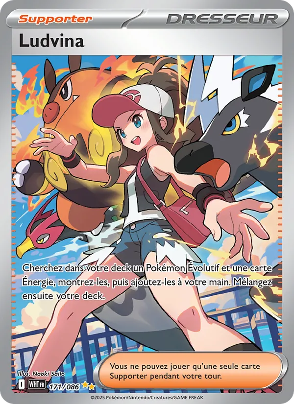 Carte Pokémon Ludvina 171/86 de l'extension Flamme Blanche