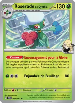 Carte Pokémon Roserade de Cynthia 008