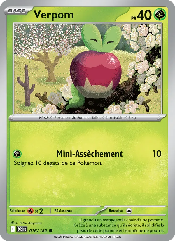 Carte Pokémon Verpom 016/182 de l'extension Rivalités Destinées