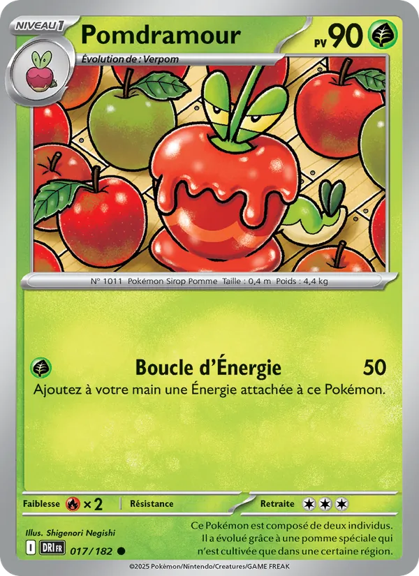 Carte Pokémon Pomdramour 017/182 de l'extension Rivalités Destinées