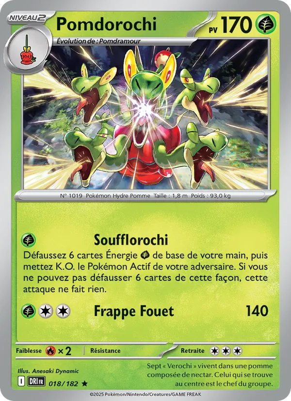 Carte Pokémon Pomdorochi 018/182 de l'extension Rivalités Destinées
