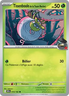 Carte Pokémon Tissenboule de la Team Rocket 019