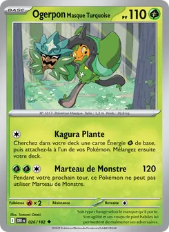 Carte Pokémon Ogerpon Masque Turquoise 026
