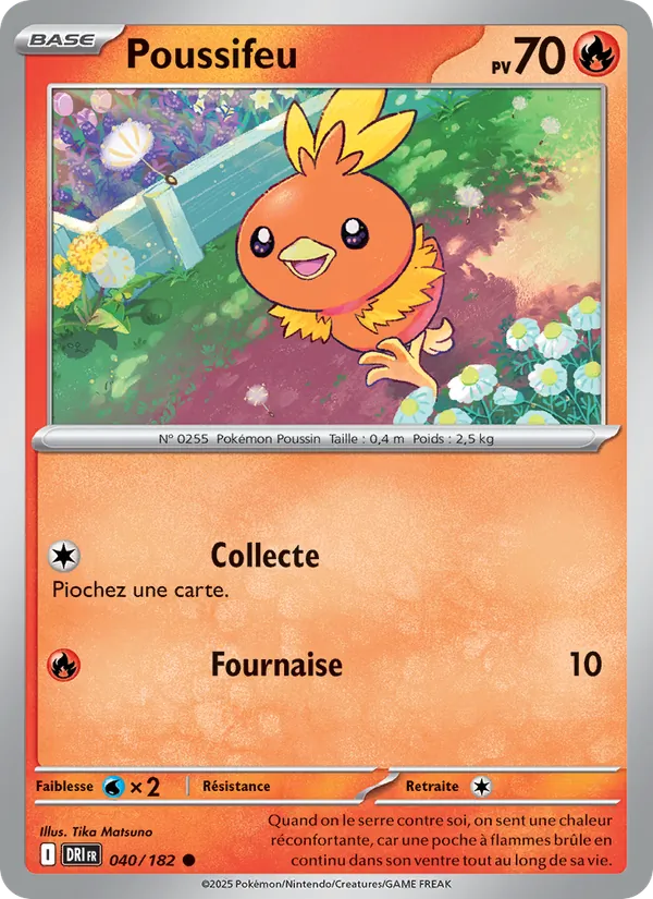 Carte Pokémon Poussifeu 040/182 de l'extension Rivalités Destinées