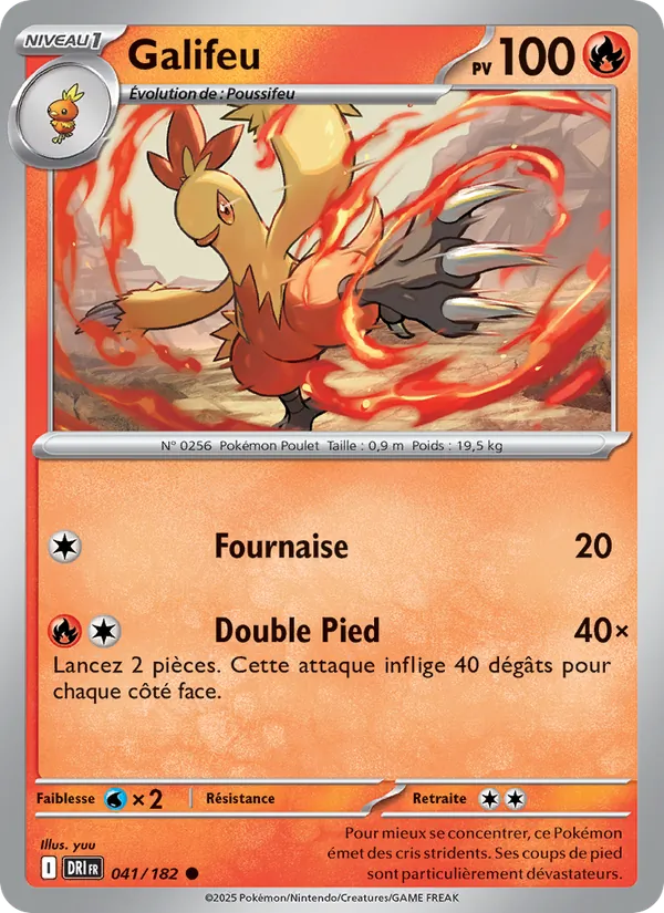 Carte Pokémon Galifeu 041/182 de l'extension Rivalités Destinées