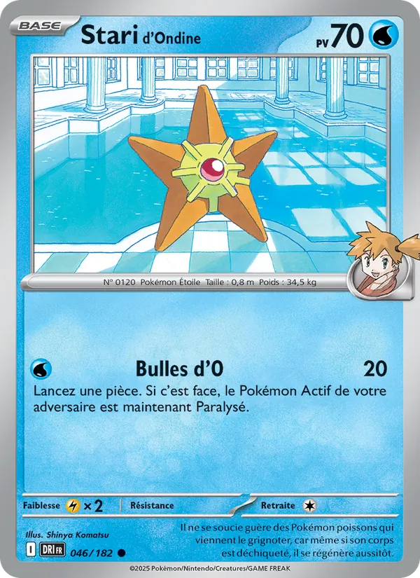 Carte Pokémon Stari d'Ondine 046/182 de l'extension Rivalités Destinées