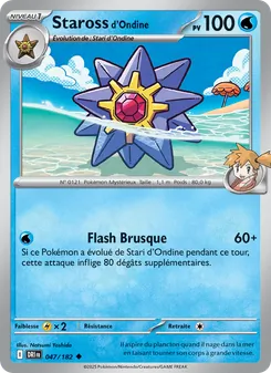 Carte Pokémon Staross d'Ondine 047