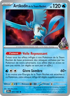 Carte Pokémon Artikodin de la Team Rocket 051