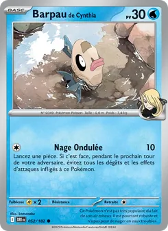 Carte Pokémon Barpau de Cynthia 052