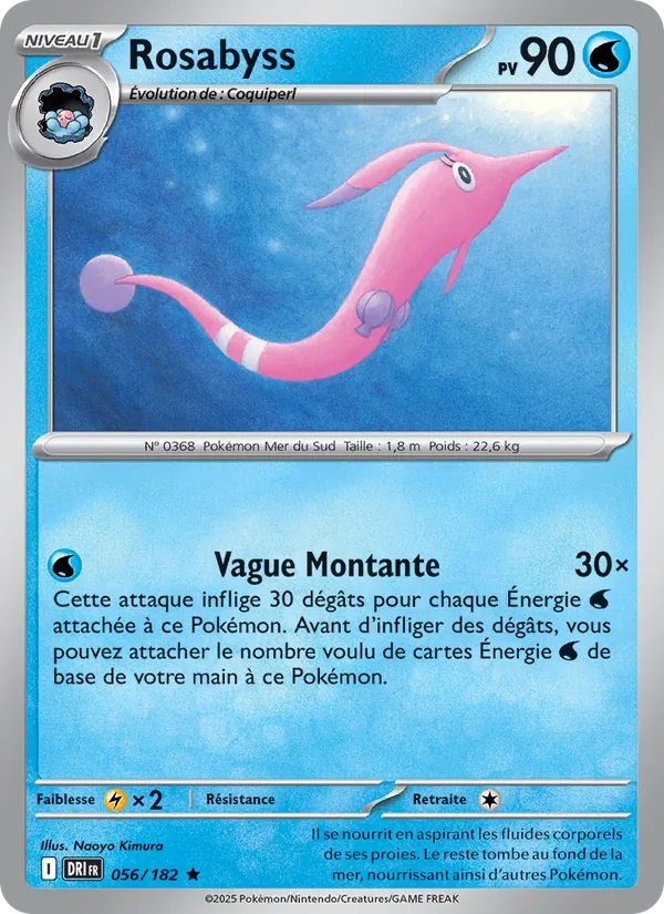 Carte Pokémon Rosabyss 056/182 de l'extension Rivalités Destinées
