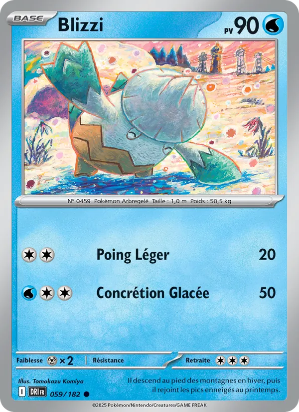 Carte Pokémon Blizzi 059/182 de l'extension Rivalités Destinées
