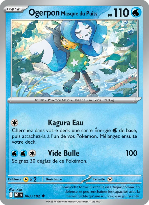 Carte Pokémon Ogerpon Masque du Puits 067/182 de l'extension Rivalités Destinées