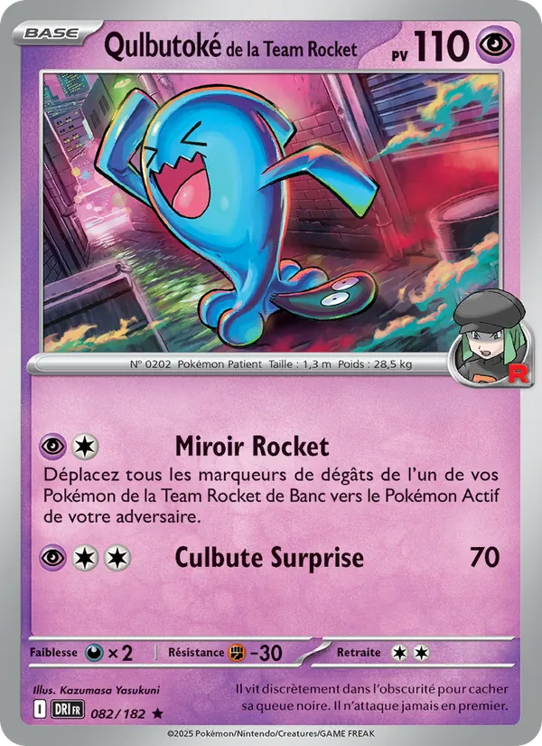 Carte Pokémon Qulbutoké de la Team Rocket 082/182 de l'extension Rivalités Destinées