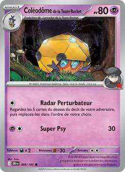 Carte Pokémon Coléodôme de la Team Rocket 088