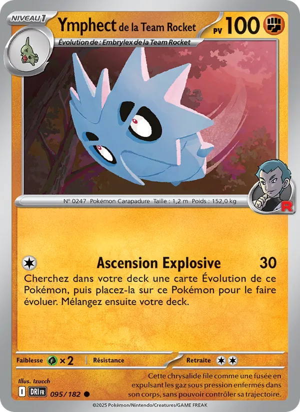 Carte Pokémon Ymphect de la Team Rocket 095/182 de l'extension Rivalités Destinées