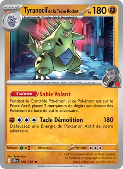 Carte Pokémon Tyranocif de la Team Rocket 096