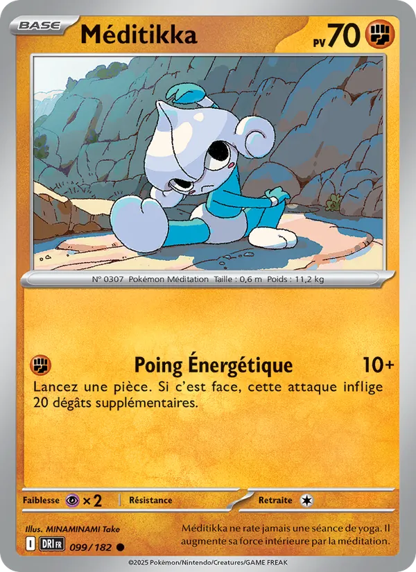 Carte Pokémon Méditikka 099/182 de l'extension Rivalités Destinées