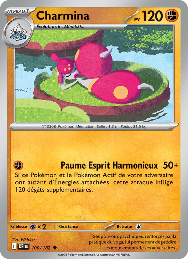 Carte Pokémon Charmina 100/182 de l'extension Rivalités Destinées