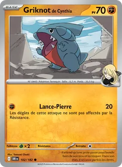 Carte Pokémon Griknot de Cynthia 102