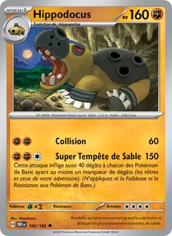 Carte Pokémon Hippodocus 106