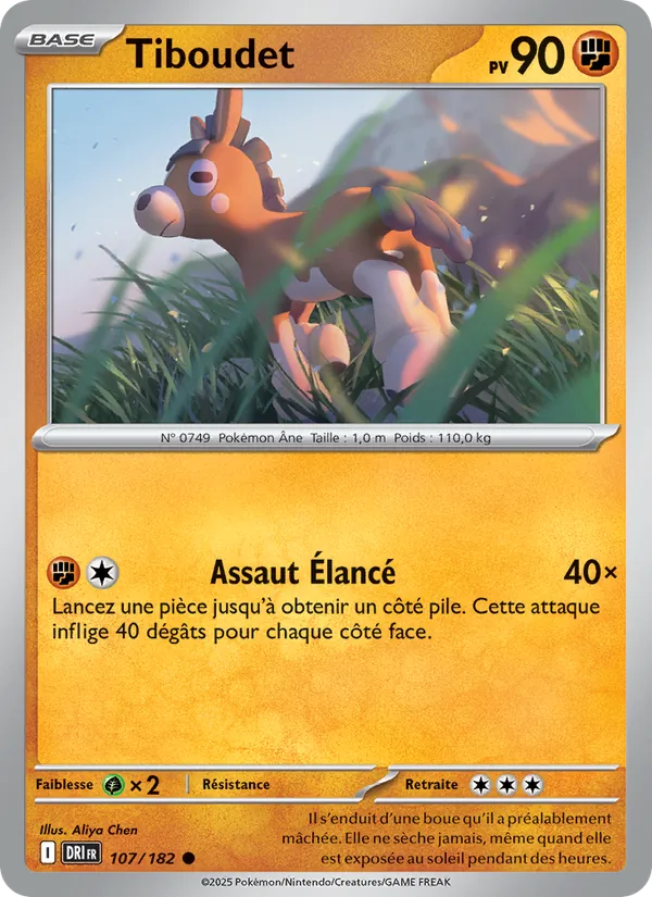 Carte Pokémon Tiboudet 107/182 de l'extension Rivalités Destinées