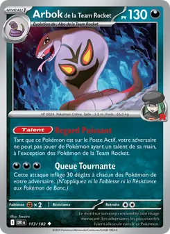 Carte Pokémon Arbok de la Team Rocket 113
