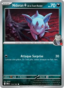Carte Pokémon Nidoran♀ de la Team Rocket 114 — Rivalités Destinées