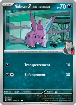 Carte Pokémon Nidoran♂ de la Team Rocket 117 — Rivalités Destinées
