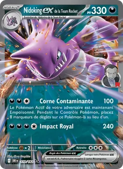Carte Pokémon Nidoking-ex de la Team Rocket 119 — Rivalités Destinées