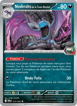 Carte Pokémon Nosferalto de la Team Rocket 121 — Rivalités Destinées